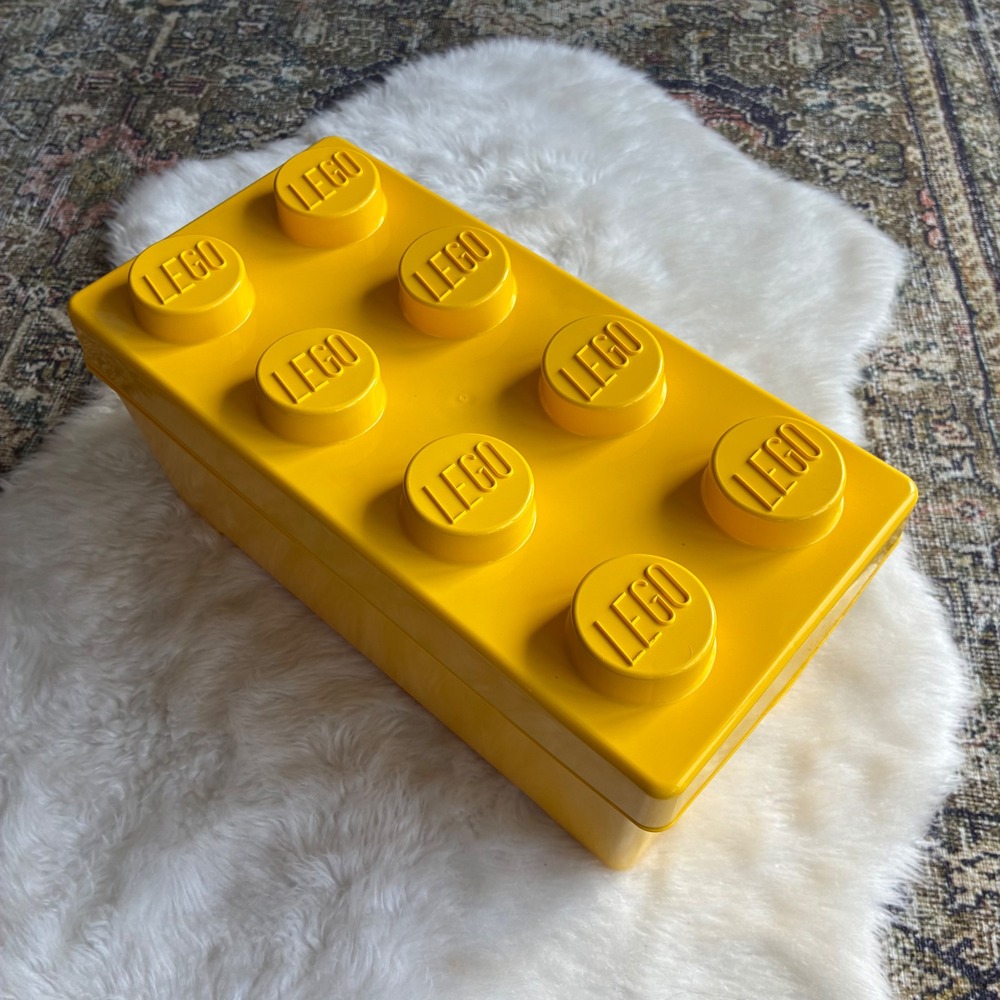 Lego Storage Brick 8 Stud Stackable Toy Box Yellow 4004